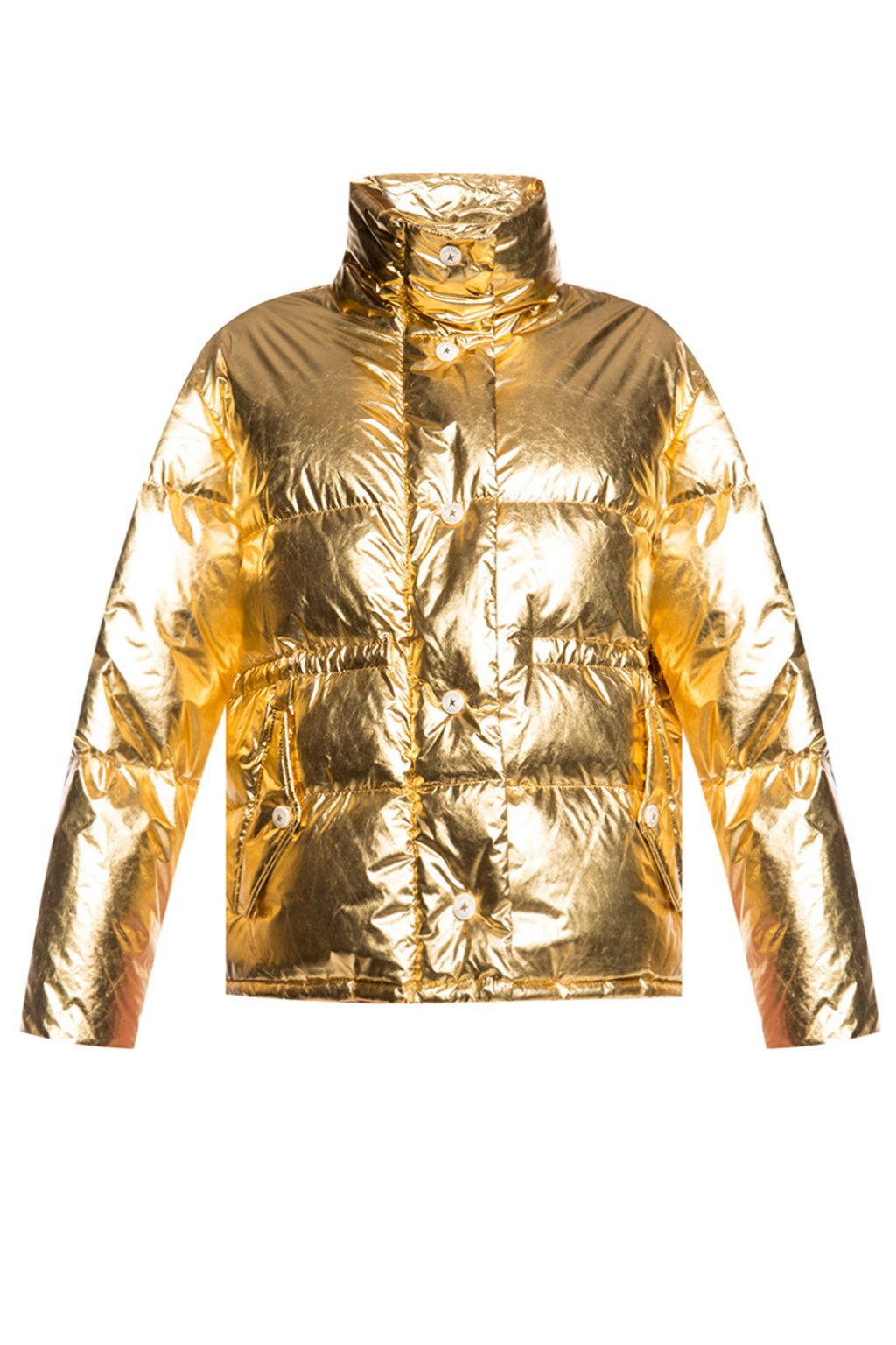 Gold Quilted down jacket Golden Goose SchaferandweinerShops Pakistan tee shirt neuf